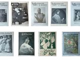 une photo montrant un tas d'affiches de films anciens accrochées à un mur