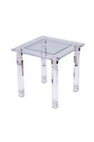 Suite de deux tables dites bouts de canapé en verre et plexi… (photo 4)