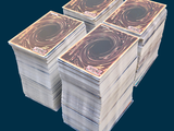 a lot of cards stacked on top of each other