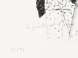 drawing of a man in a suit and tie holding a cane