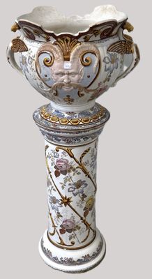Colonne et son Cache pot LONGCHAMP ht totale 115