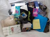 many items in a plastic bag that is full of stuff