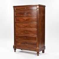 Semainier formant secrétaire en bois de placage, intérieur e… (photo 6)