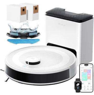 Aspirateur robot Lefant, manque couvercle de la station, san…