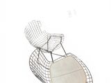 an image of a white chair with a white cushion on it