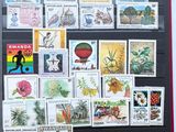 a picture of a collection of stamps on a wall