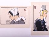 deux photos d'une femme avec un chapeau et d'une femme avec un chapeau