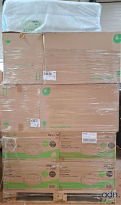 a stack of boxes sitting on top of a pallet