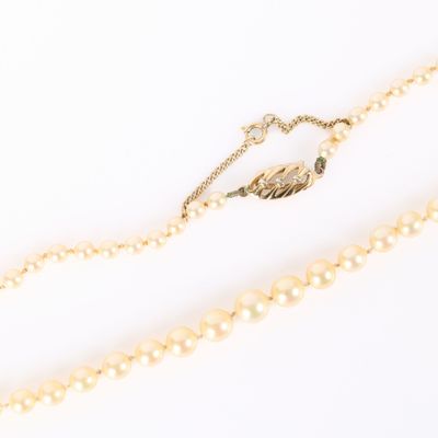 . Collier de perles de culture en chute (diam. - Photo 1