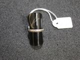 a ring that has a tag attached to it