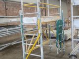 many scaffoldings that are in a building
