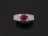 a ruby and diamond ring