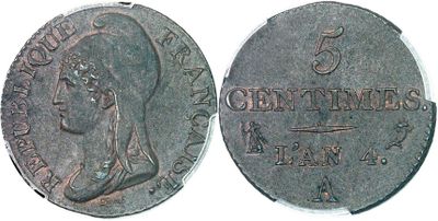 a close up of a coin with a woman on it