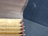 a wallet that is open on a table