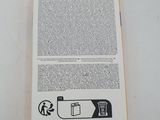 the back of a box of a cell phone with a white background
