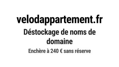 Nom de domaine velodappartement.