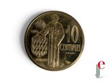 a gold coin with a picture of a woman on it
