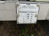 a sign on the back of a truck stating that it is not in service