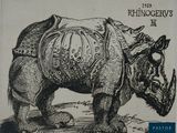 dessin représentant un rhinocéros avec une selle sur le dos