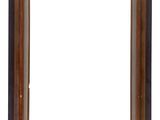 a wooden picture frame with a white background