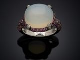 white opal and pink sapphire ring