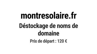 Nom de domaine montresolaire.fr.