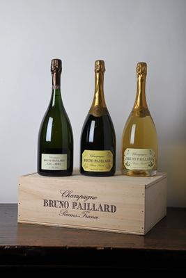 CAISSE BOIS D'ORIGINE DE 3 MAGNUMS - NM - Bruno Paillard COM…