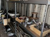 a room filled with lots of items and a fan