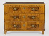 une image représentant une commode en bois avec des tiroirs de chaque côté