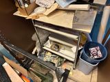 a cluttered desk with a lot of clutter on it