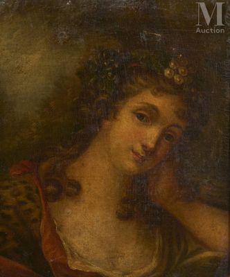 un tableau représentant une femme coiffée d'une couronne