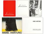 four books with a picture of a man in a suit and a woman in a black dress