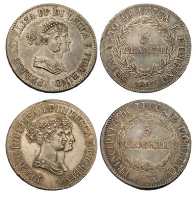 four silver coins of the reign of george ii