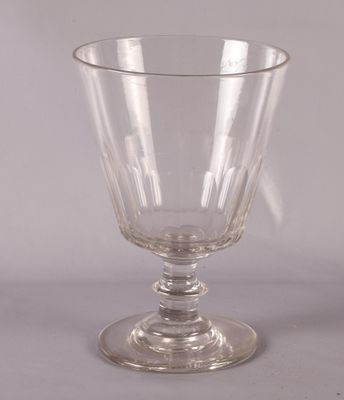 clear glass goblet sitting on top of a white table