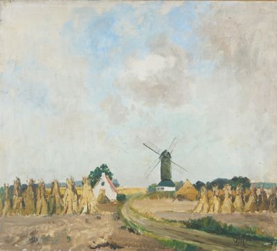 École belge, 20ème siècle Le Moulin de Savery à Astene