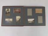 an open book with pictures of people and animals on it