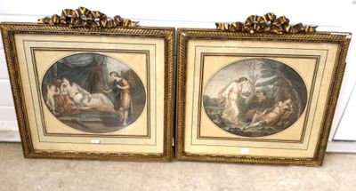 2 Gravures romantiques 37 X 33