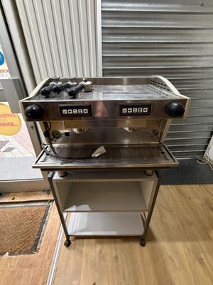 an image of a commercial gas fryer on a cart