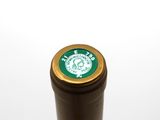 a close up of a bottle of wine with a label on it