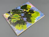an image of a painting of a green tree on a gray surface