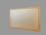 a mirror that is on the wall in the room