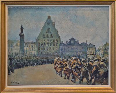 Défilé des soldats français par Edmond JAMOIS - Photo 1