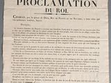 an old document with the words proclaimation du roll written on it