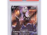 the pokemon card is in a clear plastic bag