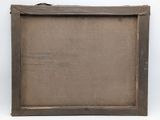 an old photo of a picture frame on a white background