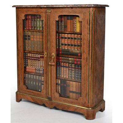 MIGEON. VITRINE BIBLIOTHEQUE A HAUTEUR D’APPUI REGENCE en pl… - Photo 1