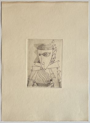 pencil drawing of a man sitting in a chair with a hat on his head