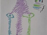 un dessin représentant une personne assise sur une chaise