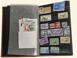 a book with a lot of stamps inside of it