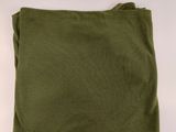 an olive green linen bag with a zipper on the side